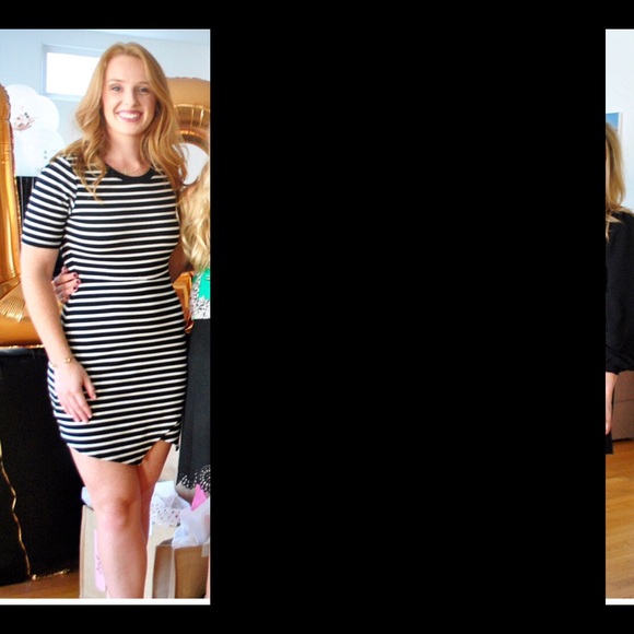 Aqua by Bloomingdales Mini Striped Dress - Picture 6 of 6